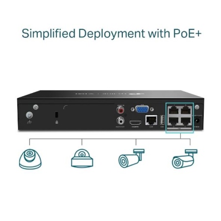 NET VIDEO RECORDER 4CH POE+/VIGI NVR1004H-4P TP-LINK - Image 2