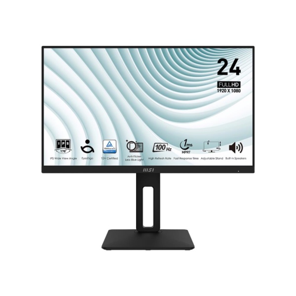 LCD Monitor MSI PRO MP242AP 23.8" Business Panel IPS 1920x1080 16:9 100Hz 1 ms Swivel Pivot Height adjustable Tilt Colour Black PROMP242AP