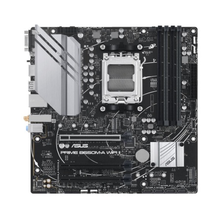 Mainboard ASUS AMD B650 Micro-ATX Memory DDR5 Memory slots 4 3xPCI-Express 4.0 16x 2xM.2 1x15pin D-sub 1xHDMI 1xDisplayPort 4xUSB 2.0 4xUSB 3.2 1xPS/2 1xRJ45 3xAudio port PRIMEB650M-AWIFIII - Image 2