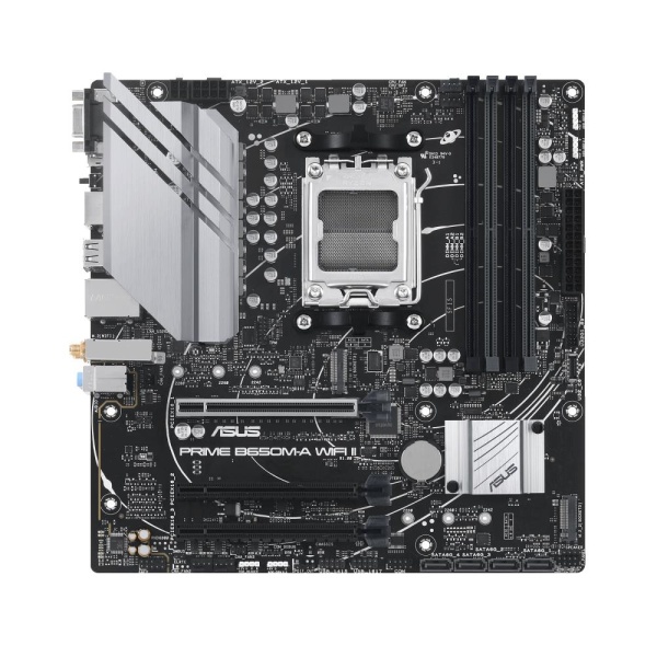 Mainboard ASUS AMD B650 Micro-ATX Memory DDR5 Memory slots 4 3xPCI-Express 4.0 16x 2xM.2 1x15pin D-sub 1xHDMI 1xDisplayPort 4xUSB 2.0 4xUSB 3.2 1xPS/2 1xRJ45 3xAudio port PRIMEB650M-AWIFIII - Image 2