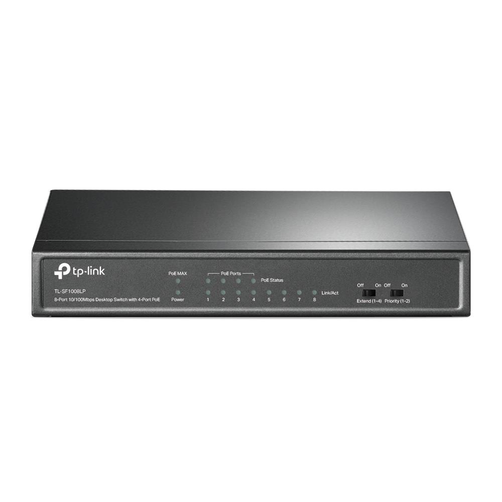 Switch TP-LINK Desktop/pedestal 8x10Base-T / 100Base-TX PoE ports 4 TL-SF1008LP