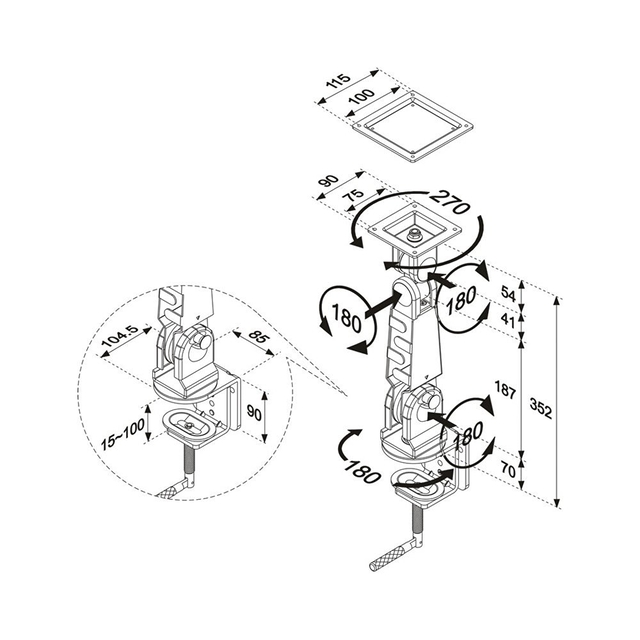 TV SET ACC DESK MOUNT GREY/10-30" FPMA-D400 NEOMOUNTS - Image 6