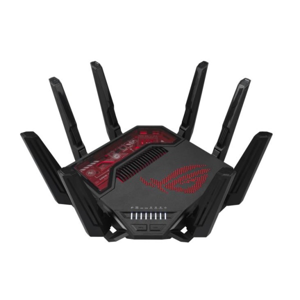 Wireless Router ASUS Wireless Router 19000 Mbps Wi-Fi 6 Wi-Fi 7 IEEE 802.11a IEEE 802.11b IEEE 802.11g IEEE 802.11n IEEE 802.11ac IEEE 802.11ax USB 2.0 USB 3.2 1x10/100/1000M 1x2.5GbE 1x10GbE Number of antennas 8 GT-BE19000