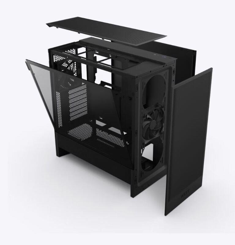 Case NZXT H5 FLOW RGB 2024 MidiTower Case product features Transparent panel Not included ATX EATX MicroATX MiniITX Colour Black CC-H52FB-R1 - Image 3
