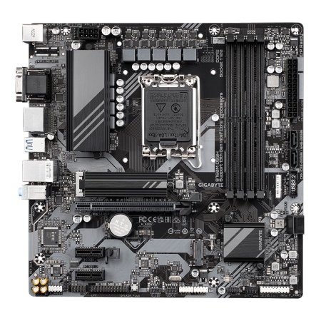 Mainboard GIGABYTE Intel B760 Express LGA1700 Micro-ATX Memory DDR5 Memory slots 4 2xPCI-Express 3.0 1x 1xPCI-Express 4.0 16x 2xM.2 1x15pin D-sub 1xHDMI 2xDisplayPort 2xUSB 2.0 3xUSB 3.2 1xUSB-C 1xPS/2 1xRJ45 3xAudio port B760MDS3H - Image 2