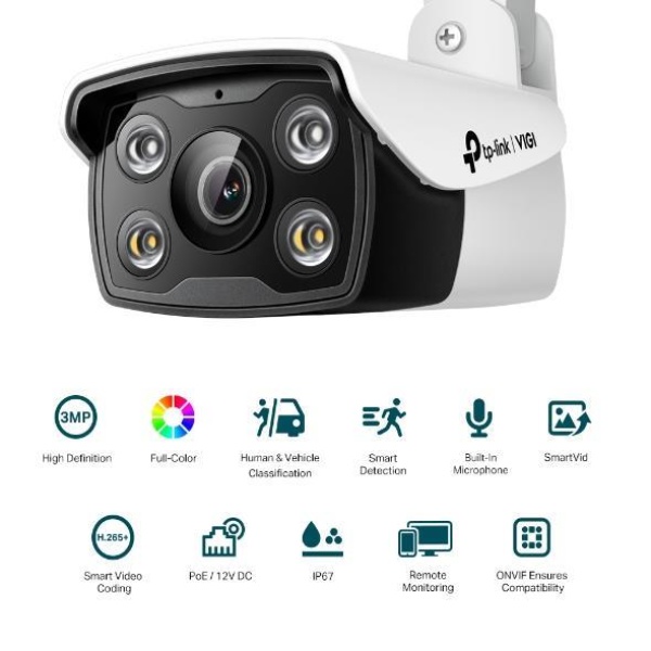 NET CAMERA BULLET H.264 3MP/VIGI C330(4MM) TP-LINK - Image 2