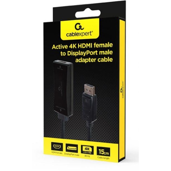 I/O ADAPTER HDMI TO DP/BLACK A-HDMIF30-DPM-01 GEMBIRD - Image 2