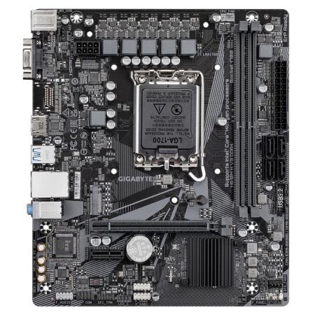 Mainboard GIGABYTE Intel H610 LGA1700 Micro-ATX Memory DDR4 Memory slots 2 1xPCI-Express 3.0 1x 1xPCI-Express 4.0 16x 1xM.2 1x15pin D-sub 1xHDMI 4xUSB 2.0 2xUSB 3.2 1xPS/2 1xRJ45 3xAudio port H610MHV3DDR4 - Image 2