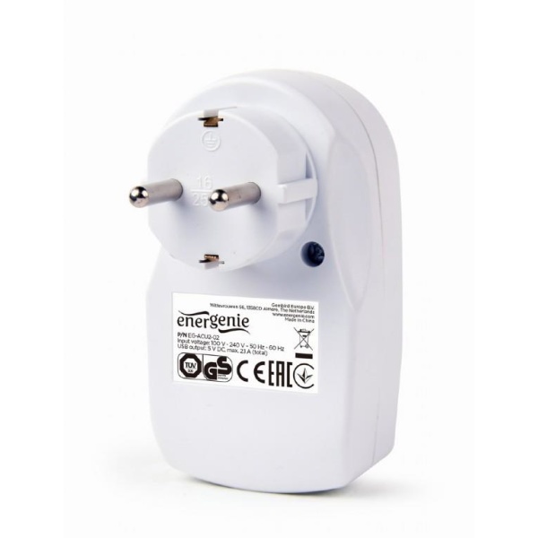 CHARGER USB WITH P/T AC SOCKET/EG-ACU2-02 GEMBIRD - Image 2
