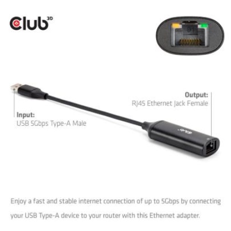 I/O ADAPTER USB TO RJ45/M/F CAC-1421 CLUB3D - Image 4