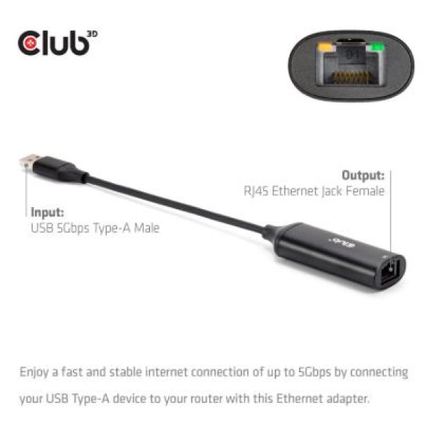 I/O ADAPTER USB TO RJ45/M/F CAC-1421 CLUB3D - Image 4