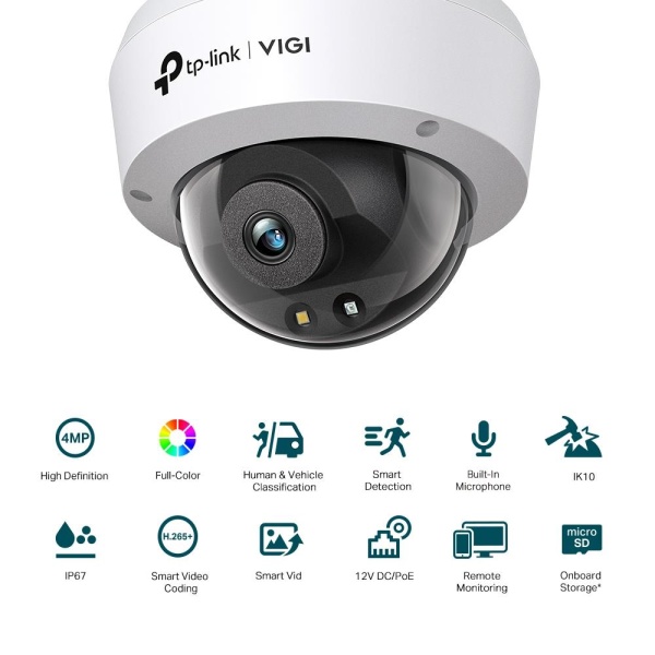 NET CAMERA 4MP IR DOME/VIGI C240(2.8MM) TP-LINK - Image 2