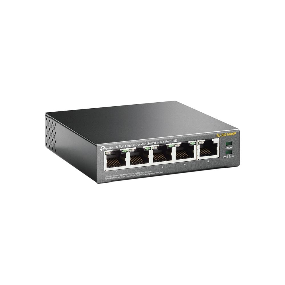 Switch TP-LINK Desktop/pedestal 5x10Base-T / 100Base-TX / 1000Base-T PoE ports 4 TL-SG1005P - Image 2
