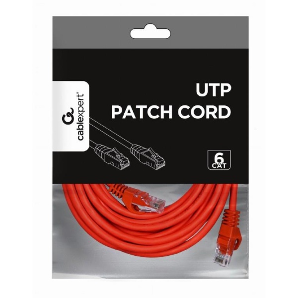 PATCH CABLE CAT6 UTP 5M/RED PP6U-5M/R GEMBIRD - Image 2