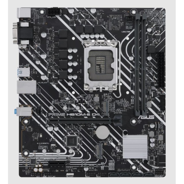 Mainboard ASUS Intel H610 LGA1700 Micro-ATX Memory DDR4 Memory slots 2 1xPCI-Express 3.0 1x 1xPCI-Express 4.0 16x 2xM.2 1x15pin D-sub 1xHDMI 1xDisplayPort 2xAudio-In 1xAudio-Out 2xUSB 2.0 2xUSB 3.2 2xPS/2 PRIMEH610M-ED4-CSM - Image 3
