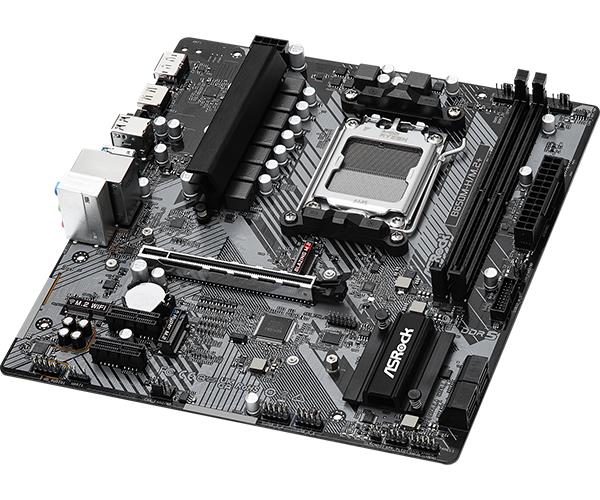 Mainboard ASROCK AMD B650 SAM5 Micro-ATX Memory DDR5 Memory slots 2 1xPCI-E 2xPCI-Express 4.0 1x 1xPCI-Express 4.0 16x 1xM.2 1xHDMI 1xDisplayPort 1xAudio-In 1xAudio-Out 1xMicrophone 2xUSB 2.0 3xUSB 3.2 1xUSB-C 1xRJ45 B650M-H/M.2+ - Image 4