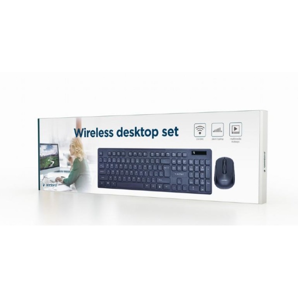 KEYBOARD +MOUSE WRL ENG/DESKTOP BK KBS-WCH-03 GEMBIRD - Image 2