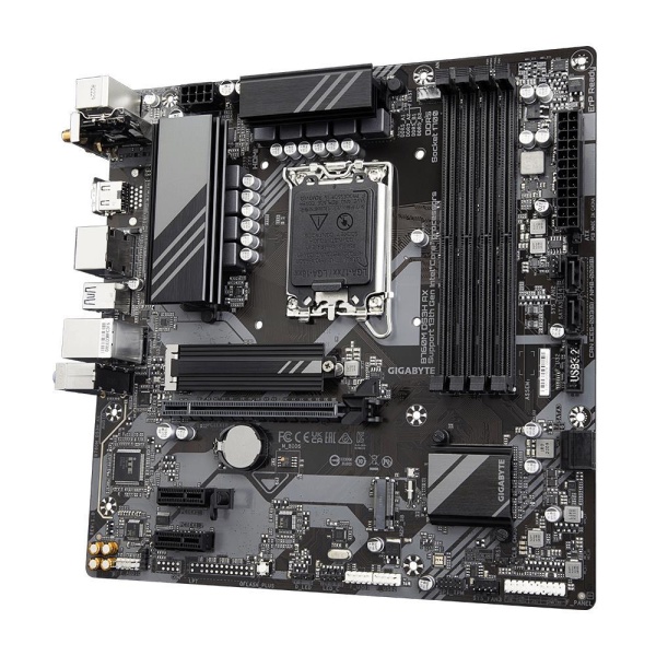 Mainboard GIGABYTE Intel B760 Express LGA1700 Micro-ATX Memory DDR5 Memory slots 4 2xPCI-Express 3.0 1x 1xPCI-Express 4.0 16x 2xM.2 1xHDMI 2xDisplayPort 2xAudio-In 1xAudio-Out 2xUSB 2.0 3xUSB 3.2 1xUSB-C 1xPS/2 1xRJ45 B760MDS3HAX1.2 - Image 3