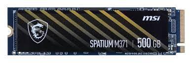 SSD MSI SPATIUM M371 500GB M.2 PCIE NVMe 3D NAND Write speed 1150 MBytes/sec Read speed 2200 MBytes/sec 2.15mm TBW 110 TB MTBF 1500000 hours S78-440K160-P83 - Image 2