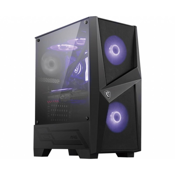 Case MSI MAG FORGE 100M MidiTower Not included ATX MicroATX MiniITX Colour Black MAGFORGE100M