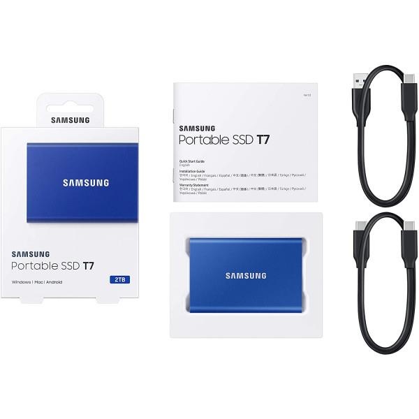 External SSD SAMSUNG T7 1TB USB 3.2 Write speed 1000 MBytes/sec Read speed 1050 MBytes/sec MU-PC1T0H/WW - Image 7