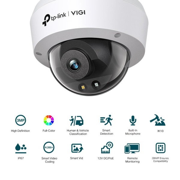 NET CAMERA 3MP IR DOME/VIGI C230(4MM) TP-LINK - Image 2