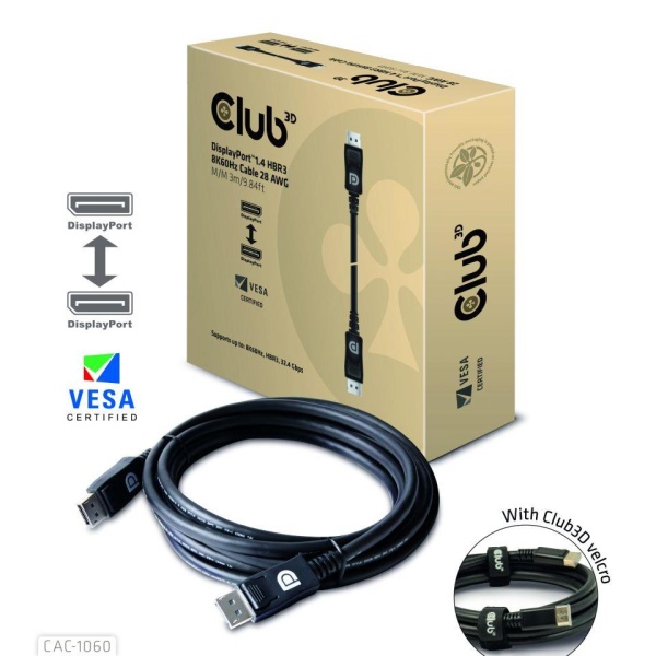 CABLE DP TO DP 3M/M/M CAC-1060 CLUB3D - Image 2