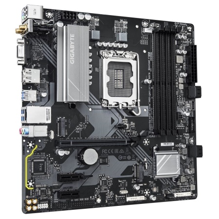 Mainboard GIGABYTE Intel B760 Express LGA1700 Micro-ATX Memory DDR5 Memory slots 4 2xPCI-Express 3.0 1x 1xPCI-Express 4.0 16x 2xM.2 1x15pin D-sub 1xHDMI 1xDisplayPort 2xUSB 2.0 3xUSB 3.2 1xUSB-C 1xPS/2 1xRJ45 3xAudio port B760MD3HPWIFI61.0 - Image 3