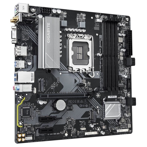 Mainboard GIGABYTE Intel B760 Express LGA1700 Micro-ATX Memory DDR5 Memory slots 4 2xPCI-Express 3.0 1x 1xPCI-Express 4.0 16x 2xM.2 1x15pin D-sub 1xHDMI 1xDisplayPort 2xUSB 2.0 3xUSB 3.2 1xUSB-C 1xPS/2 1xRJ45 3xAudio port B760MD3HPWIFI61.0 - Image 3