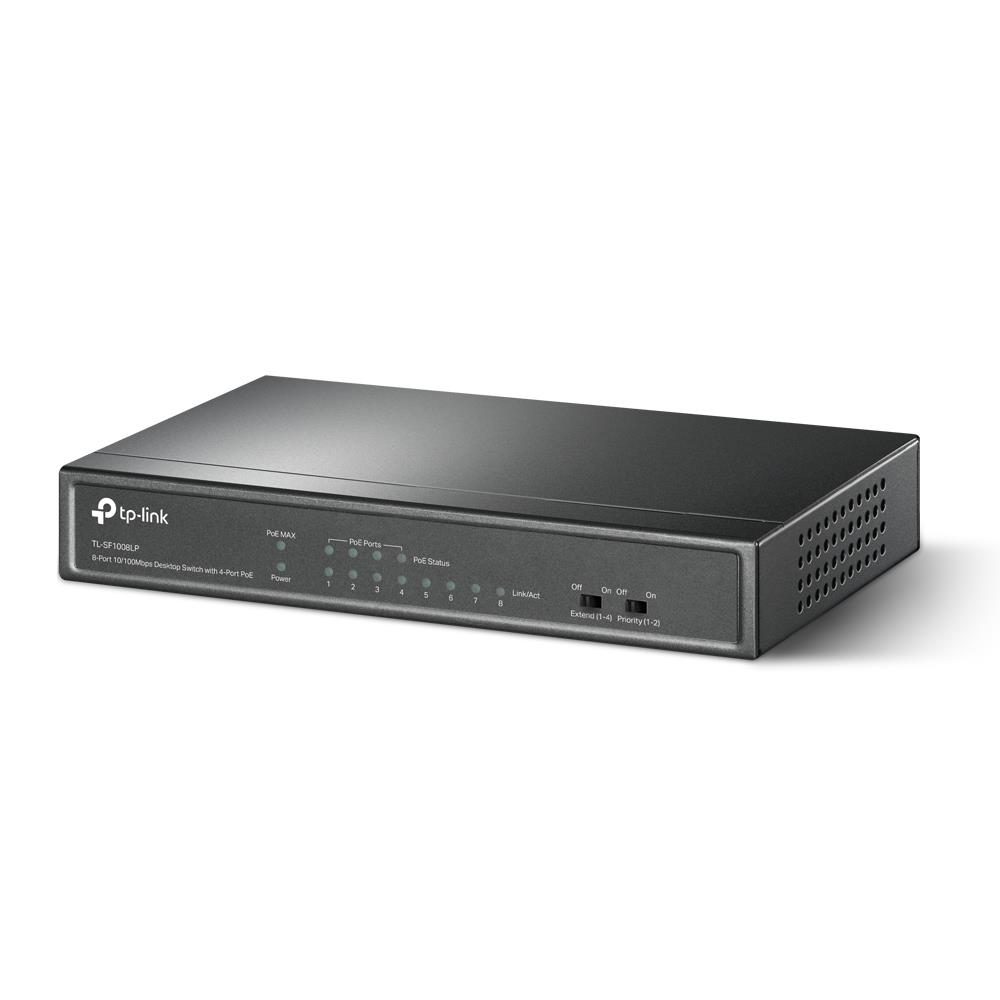 Switch TP-LINK Desktop/pedestal 8x10Base-T / 100Base-TX PoE ports 4 TL-SF1008LP - Image 2