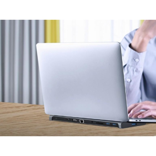I/O ADAPTER USB-C TO HDMI/USB3/10IN1 A-CM-COMBO10-01 GEMBIRD - Image 2
