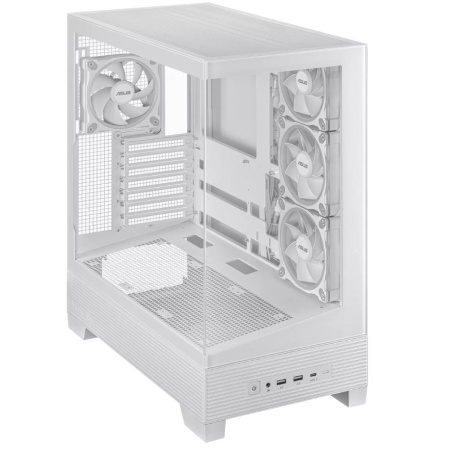 Case ASUS ASUS A31 PLUS Case MidiTower Case product features Transparent panel ATX BTX MicroATX MiniITX Colour White A31PLUSTGARGBWHITE - Image 3
