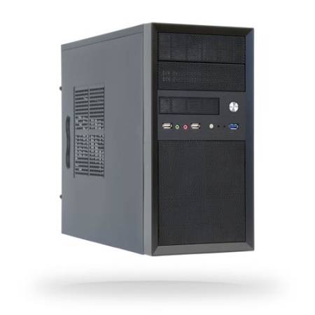 Case CHIEFTEC MiniTower MicroATX Colour Black CT-01B-OP