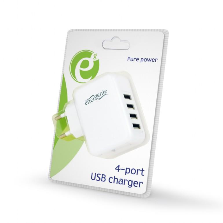 CHARGER USB UNIVERSAL WHITE/4PORT EG-U4AC-02 GEMBIRD - Image 6