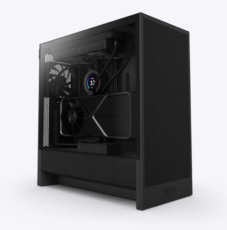 Case NZXT H5 FLOW RGB 2024 MidiTower Case product features Transparent panel Not included ATX EATX MicroATX MiniITX Colour Black CC-H52FB-R1 - Image 2