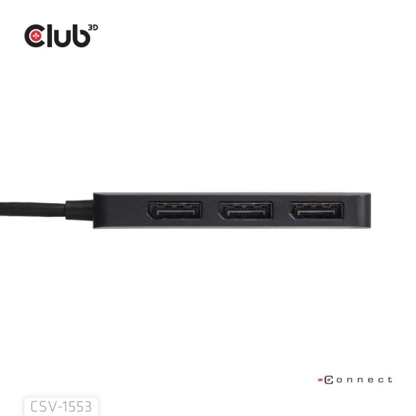 I/O HUB USB-C 3PORT DP/CSV-1553 CLUB3D - Image 3