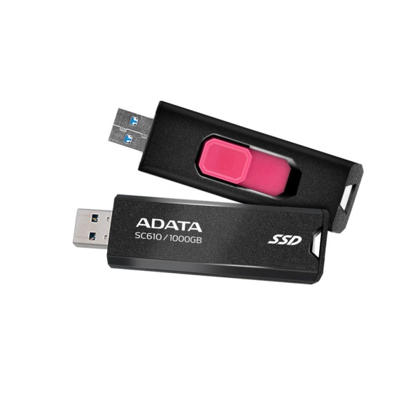 External SSD ADATA SC610 1TB USB 3.2 Write speed 500 MBytes/sec Read speed 550 MBytes/sec SC610-1000G-CBK/RD - Image 4
