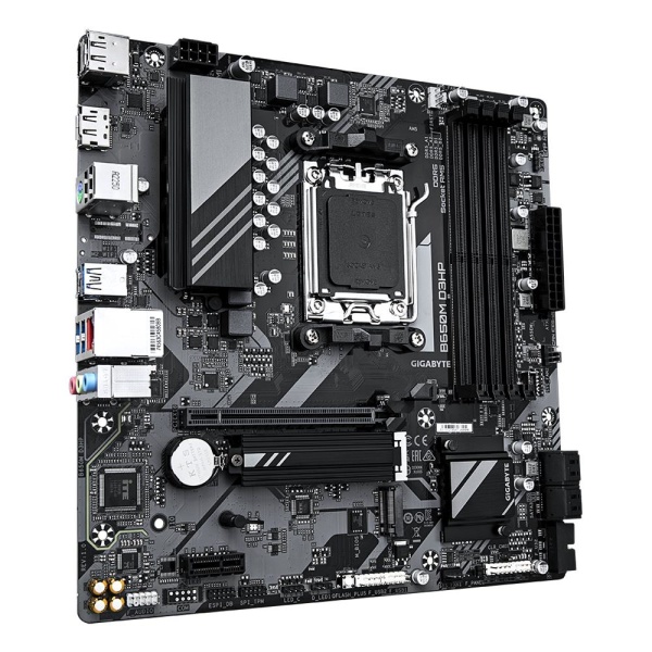 Mainboard GIGABYTE AMD B650 SAM5 Micro-ATX Memory DDR5 Memory slots 4 1xPCI-Express 3.0 1x 1xPCI-Express 4.0 16x 2xM.2 1xHDMI 2xDisplayPort 2xUSB 2.0 3xUSB 3.2 1xUSB-C 1xPS/2 1xRJ45 3xAudio port B650MD3HP - Image 2