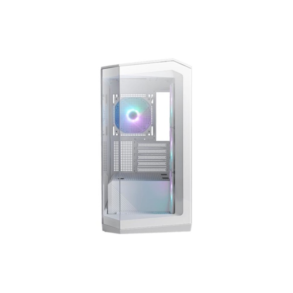 Case MSI MidiTower Case product features Transparent panel Not included MicroATX Colour White MAGPANOM100RPZWHITE - Image 2