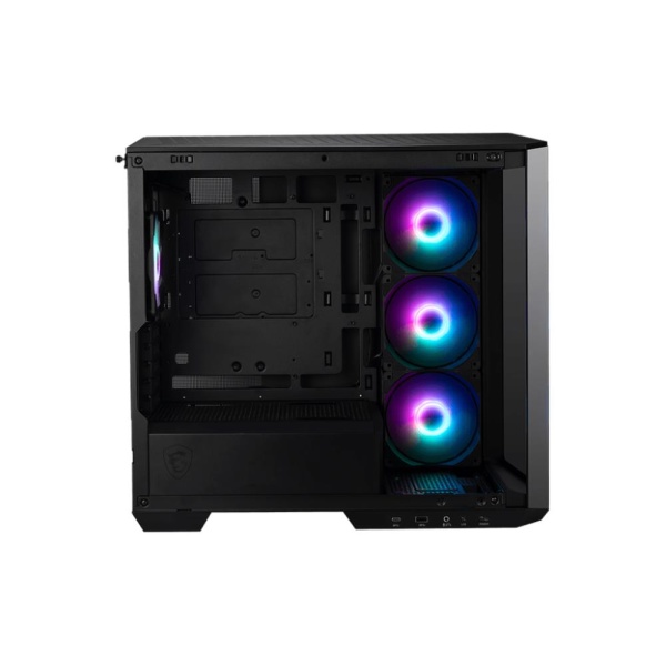 Case MSI MidiTower Case product features Transparent panel Not included MicroATX Colour Black MAGPANOM100RPZ - Image 2