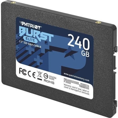 SSD PATRIOT Burst Elite 240GB SATA 3.0 3D NAND Write speed 320 MBytes/sec Read speed 450 MBytes/sec 2,5" TBW 100 TB PBE240GS25SSDR - Image 3