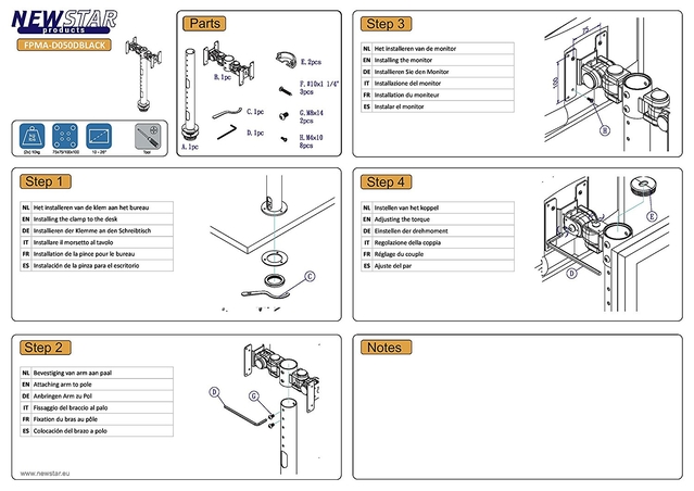 TV SET ACC DESK MOUNT BLACK/FPMA-D050DBLACK NEOMOUNTS - Image 5