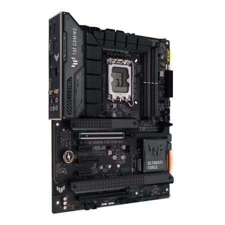 Mainboard ASUS Intel Z790 LGA1700 ATX Memory DDR5 Memory slots 4 2xPCI-Express 3.0 1x 1xPCI-Express 4.0 4x	 1xPCI-Express 4.0 16x 1xPCI-Express 5.0 16x 4xM.2 1xHDMI 1xDisplayPort 6xUSB 3.2 2xUSB-C 1xOptical S/PDIF 1xRJ45 5xAudio port TUFGAMINGZ790-PLUSWIFI - Image 3