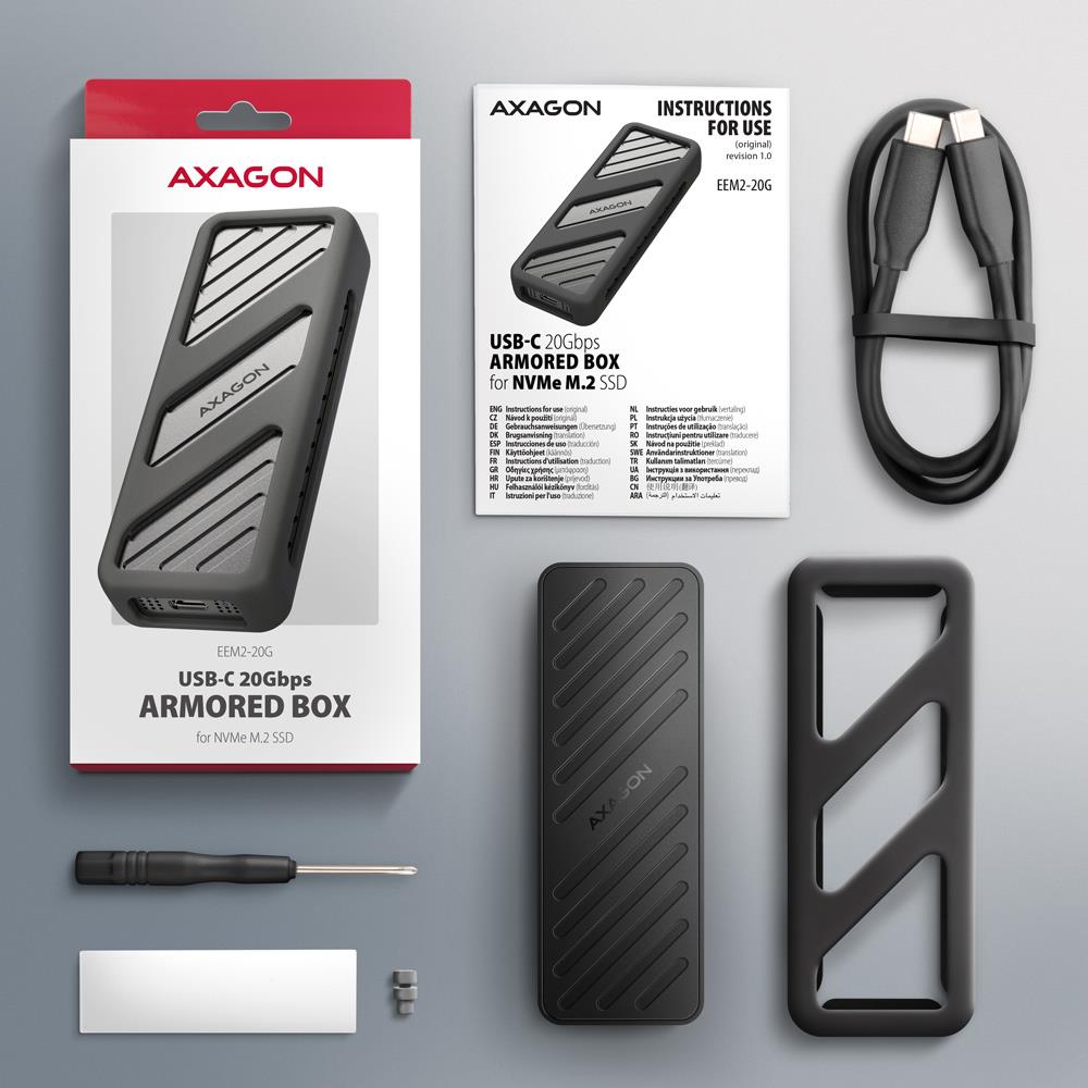 SSD ACC ENCLOSURE M.2 NVME/USB-C EEM2-20G AXAGON - Image 5
