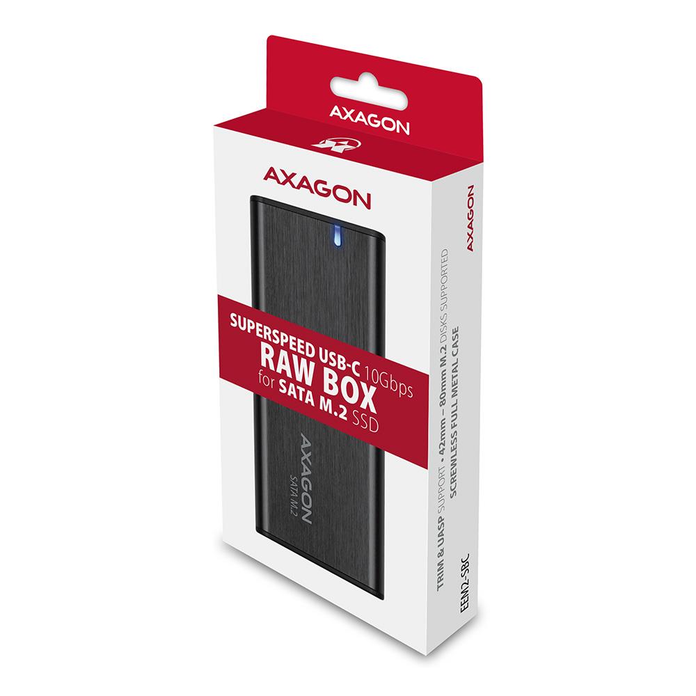 SSD ACC ENCLOSURE M.2 SATA/USB-C EEM2-SBC AXAGON - Image 3
