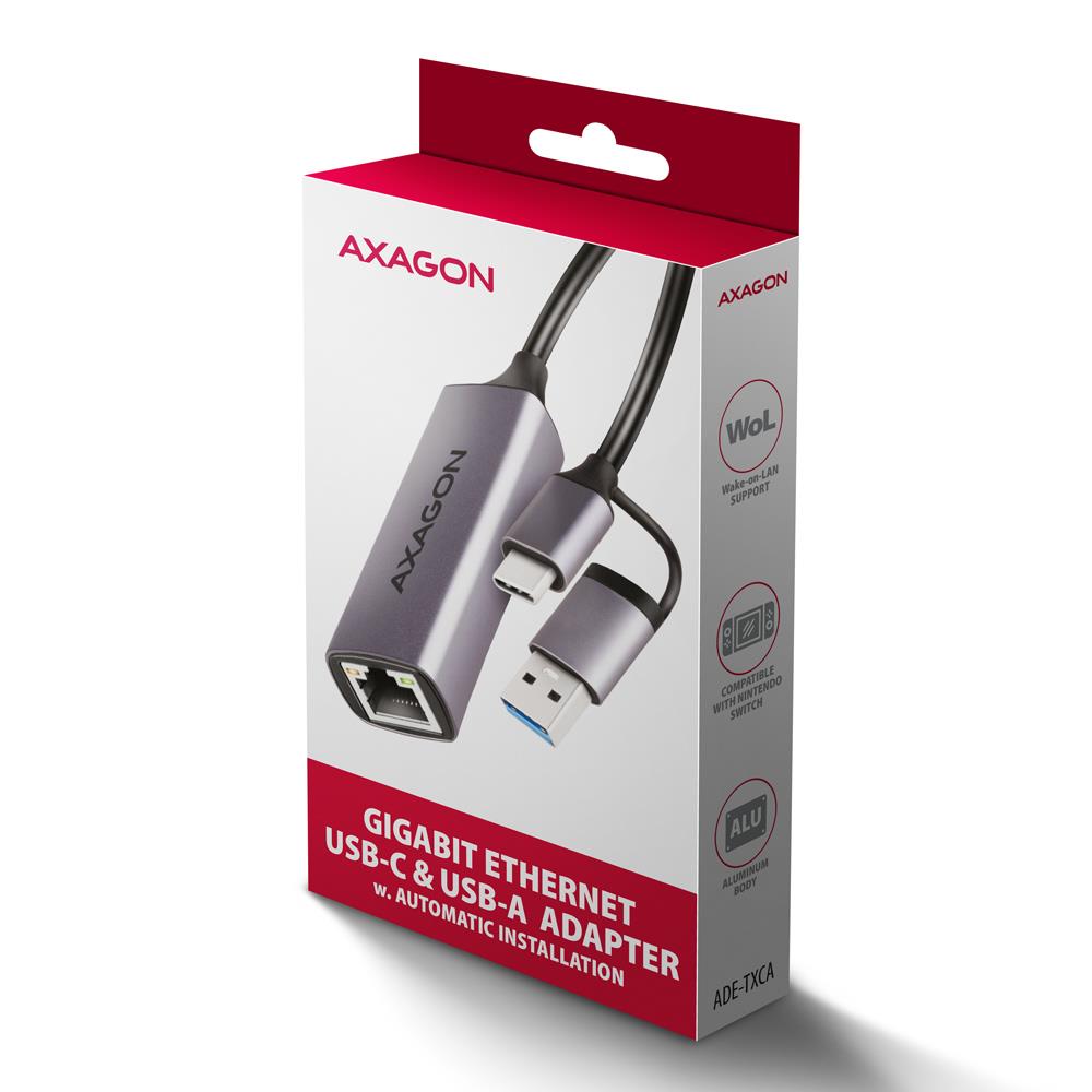 NET ADAPTER USB-C 1GB/ADE-TXCA AXAGON - Image 2