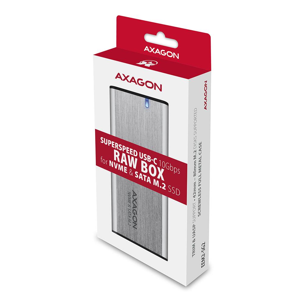SSD ACC ENCLOSURE M.2 NVME/SATA USB-C EEM2-SG2 AXAGON - Image 3