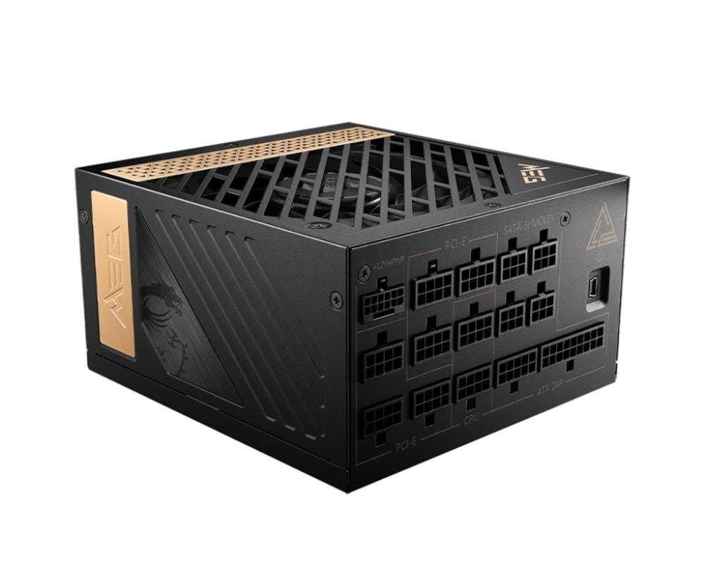 Power Supply MSI 1300 Watts Efficiency 80 PLUS PLATINIUM PFC Active MEGAI1300PPCIE5