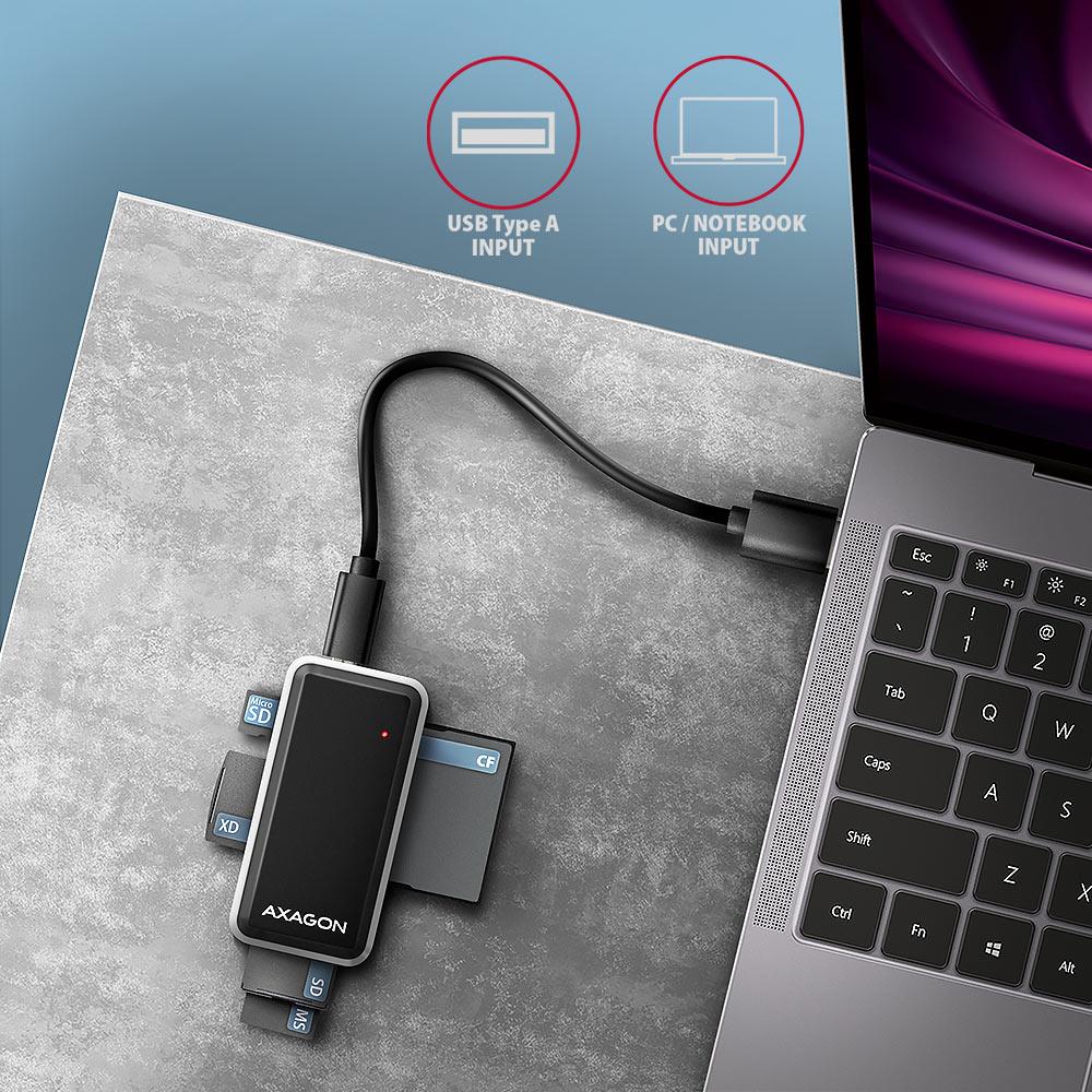 MEMORY READER MINI 5-SLOT/USB2.0 0.1M CRE-X1 AXAGON - Image 4