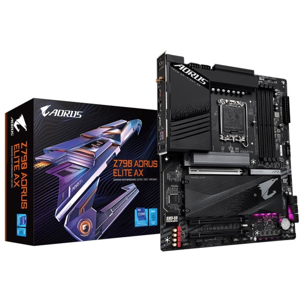 Mainboard GIGABYTE Intel Z790 LGA1700 ATX Memory DDR5 Memory slots 4 1xPCI-Express 3.0 16x 1xPCI-Express 4.0 16x 1xPCI-Express 5.0 16x 4xM.2 1xHDMI 1xDisplayPort 4xUSB 2.0 5xUSB 3.2 1xUSB-C 1xOptical S/PDIF 1xRJ45 2xAudio port Z790AORUSELITEAX1.1